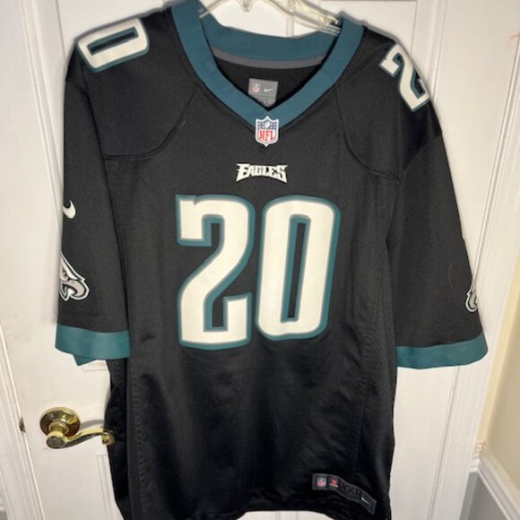 NFL, Players, Nike Brand XXL Eagles Dawkins # 20 Jersey - Green, Black and White - Picture 4 of 4